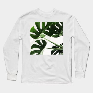 La feuille de monstera Long Sleeve T-Shirt